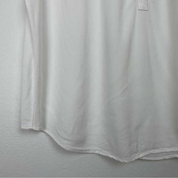 J. Crew Point Sur Drapey Popover Shirt Blouse in White / Ivory - Picture 5 of 6